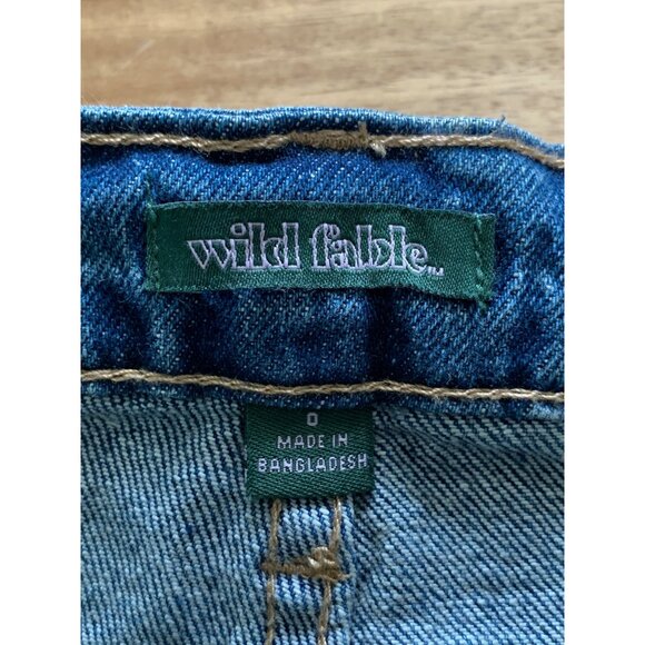 Wild Fable Junior Teens High-Rise EasyRigid Distressed Denim Shorts Size 0 - Picture 7 of 12